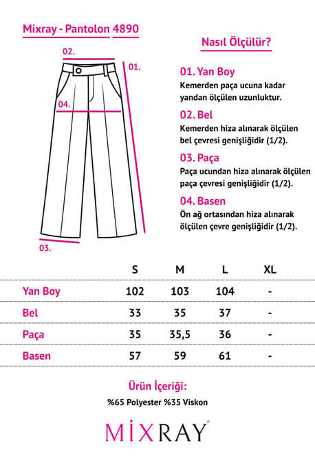 High Waist Wide Leg Palazzo Pants with Tie Detail - Image 4