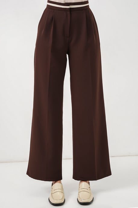 High Waist Wide Leg Trousers with Pockets - Image 2