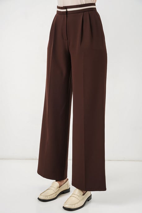High Waist Wide Leg Trousers with Pockets - Image 4