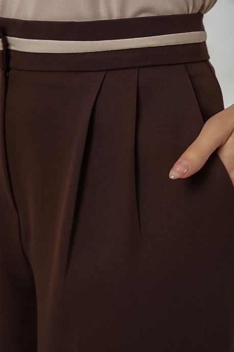 High Waist Wide Leg Trousers with Pockets - Image 6