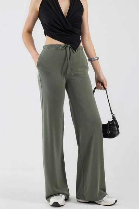 Wide Leg Drawstring Waist Sweatpants - Image 4