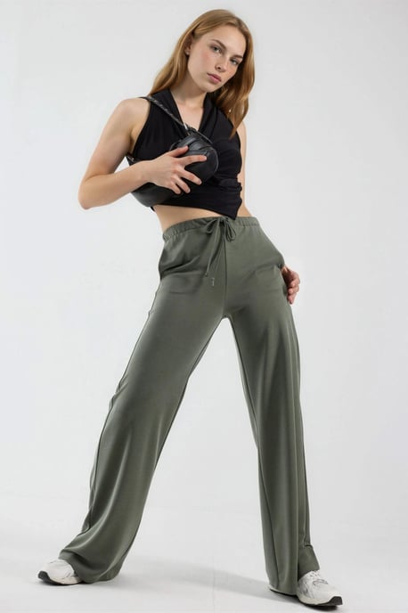 Wide Leg Drawstring Waist Sweatpants - Image 6