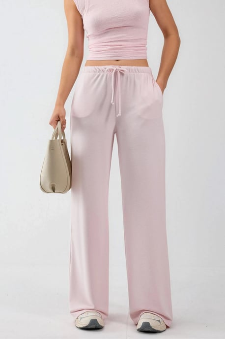 Wide Leg Drawstring Waist Sweatpants - Image 2