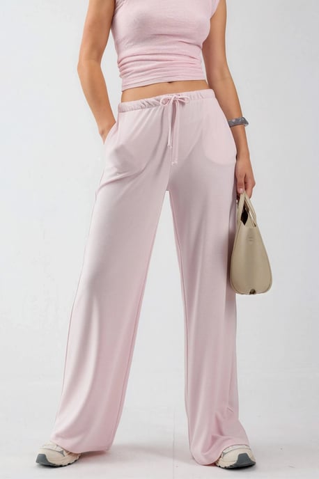 Wide Leg Drawstring Waist Sweatpants - Image 4