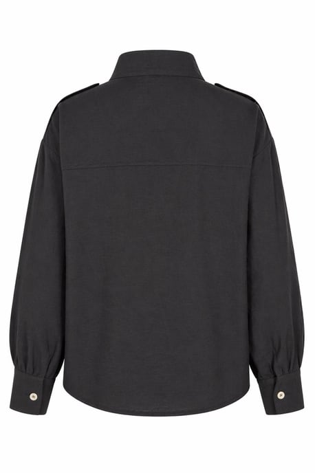 Mandarinkrag T-shirt med knappar - Image 3
