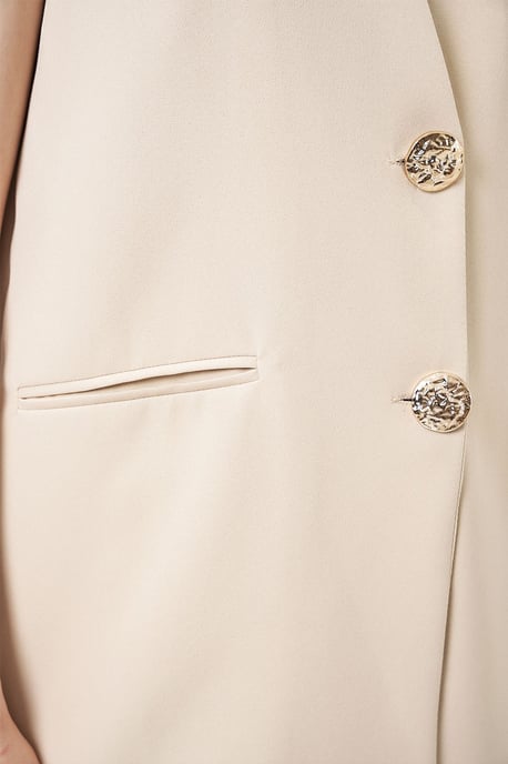 Lange V-hals Geknoopte Slimfit Wayecoat - Image 5