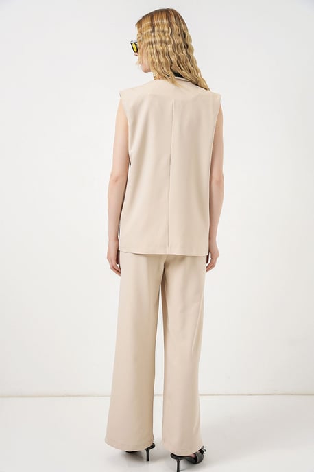 Lange V-hals Geknoopte Slimfit Wayecoat - Image 6