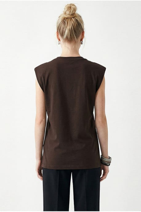 Uitgesneden Ronde Hals T-Shirt - Image 5