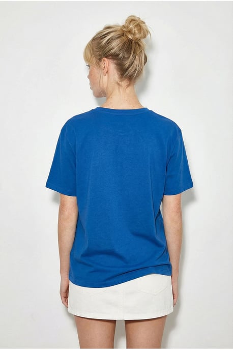 Bloemig Geborduurd Crew Neck T-Shirt - Image 3