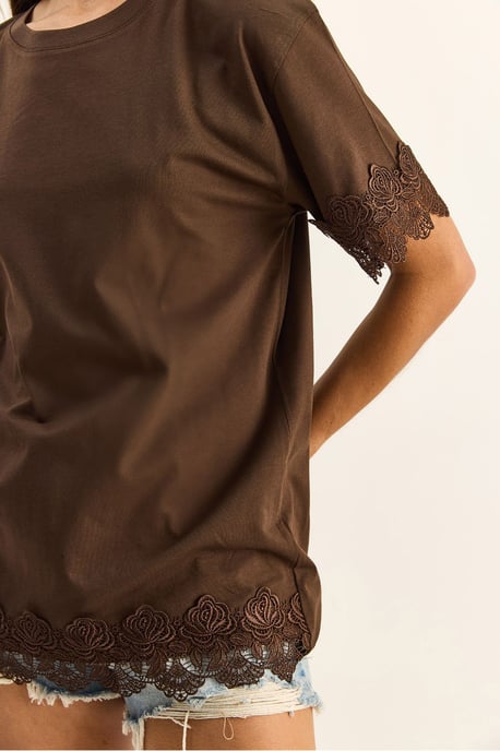 Oversized Crew Neck Cotton T-Shirt - Image 5