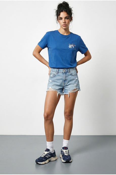 Geborduurd T-shirt met ronde hals - Image 3