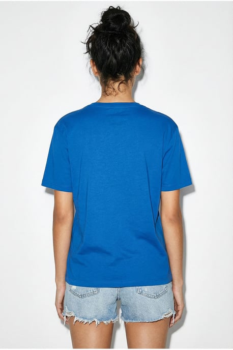 Geborduurd T-shirt met ronde hals - Image 5