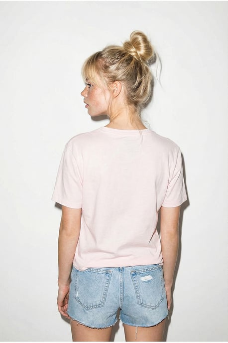 Tryckt T-shirt med rund hals - Image 5