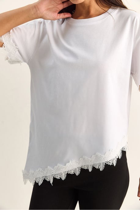 Oversized Crew Neck Cotton T-Shirt - Image 6
