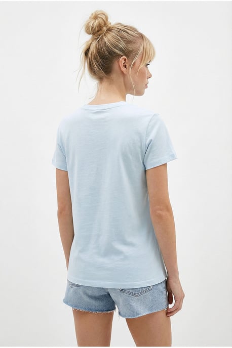 Broderad U-krage Bas-T-shirt - Image 5