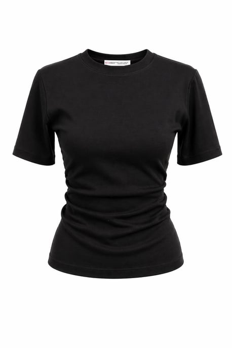 Basis Crew Neck Splits T-Shirt - Image 1