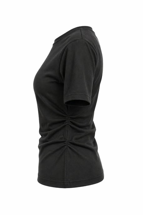 Basis Crew Neck Splits T-Shirt - Image 2