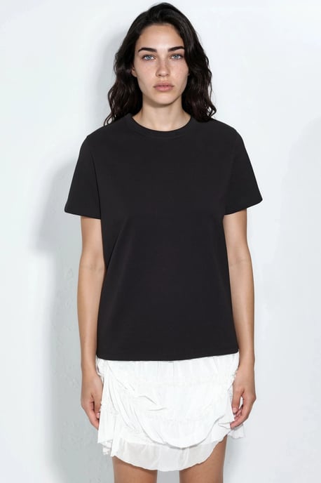 Effen Ronde Hals T-Shirt - Image 6