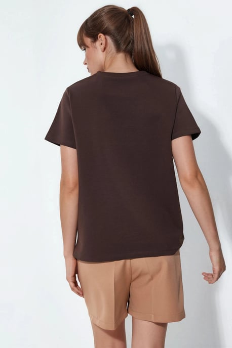 Effen Ronde Hals T-Shirt - Image 3