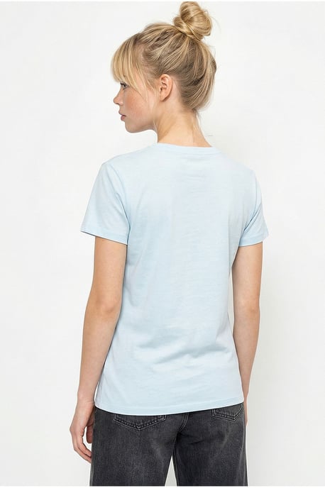 Broderad Tryckt T-shirt med Rundad Hals - Image 6