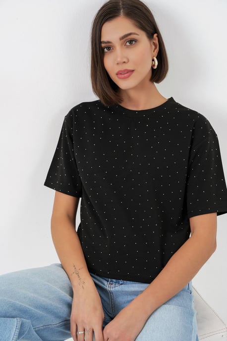Steen Gemeleerde Crew Neck T-Shirt - Image 3