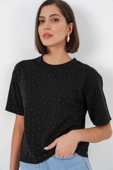 Steen Gemeleerde Crew Neck T-Shirt - Image 4