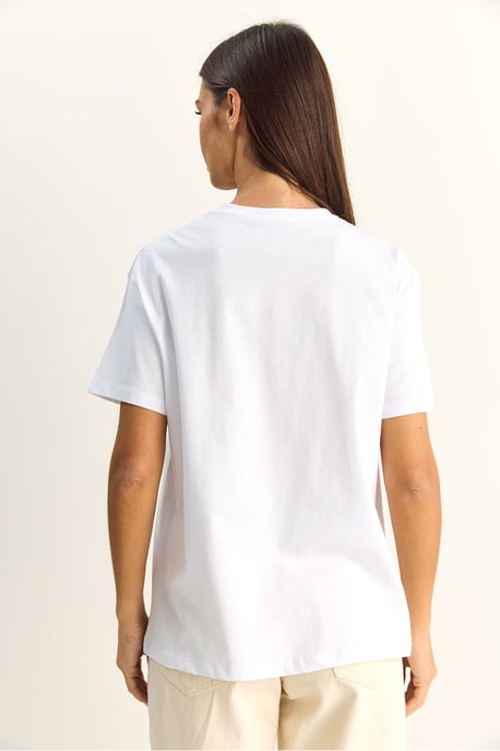 Geborduurde Tekstprint Relaxed Fit T-Shirt - Image 6