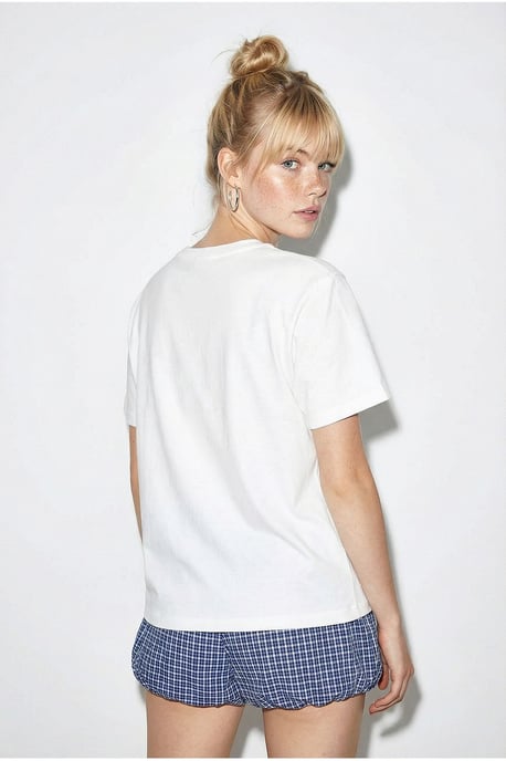 Tryckt T-shirt med rund hals - Image 5