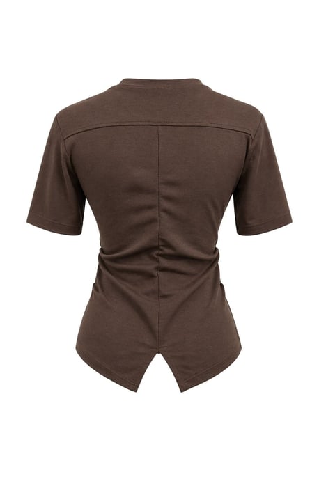 Basis Crew Neck Split T-Shirt - Image 3