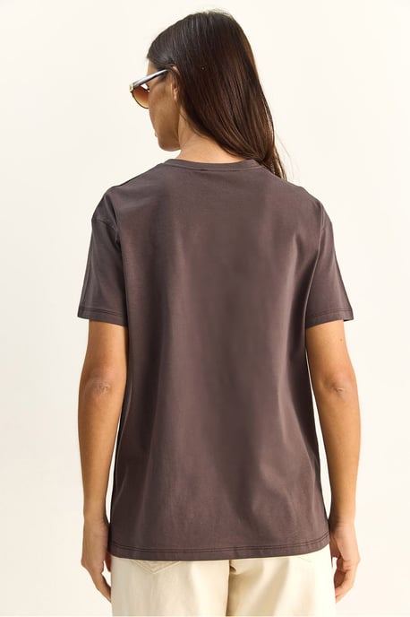 Geborduurde Tekstprint Relaxed Fit T-Shirt - Image 6