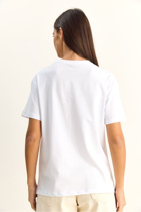 Pailletten Bedrukt T-shirt met Ronde Hals - Image 6