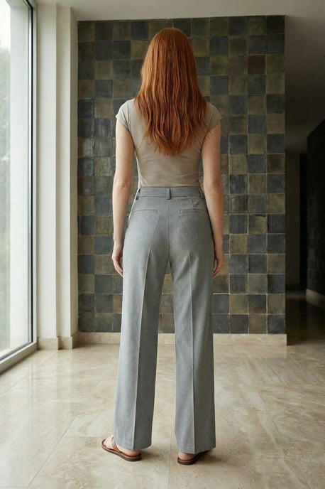 Op Maat Gemaakte Midden Taille Rechte Pantalon - Image 5