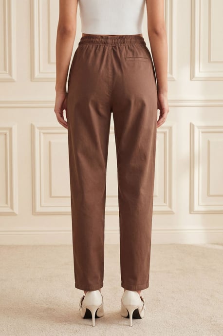 Enkel lengte broek met trekkoord in de taille en zak - Image 5