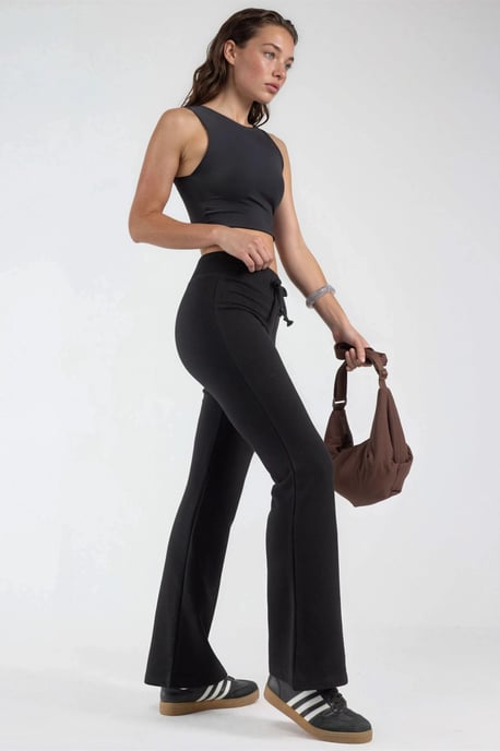 Elastische Taille Flared Leg Broek - Image 4