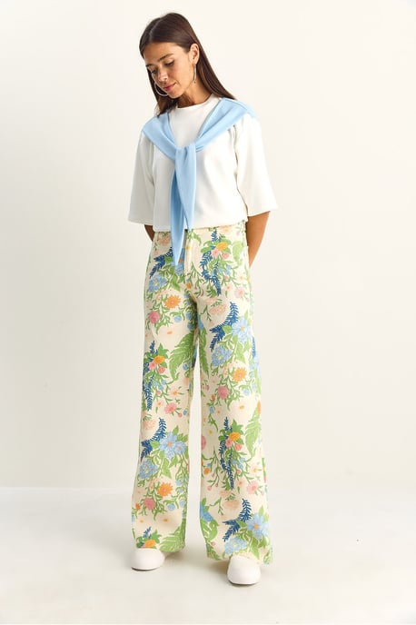 Högmidjade Paisley-mönstrade raka jeans - Image 2