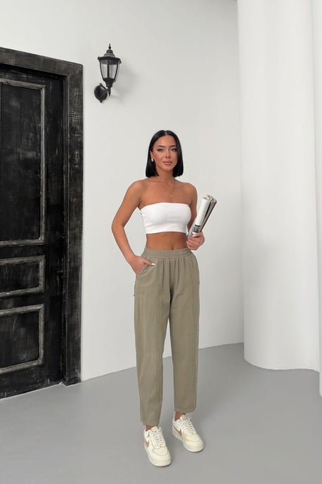 Elastische Taille Rechte Broek - Image 6
