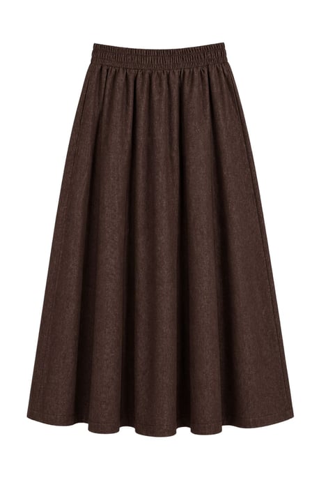 Hoge Taille A-Lijn Midi Denim Rok - Image 3