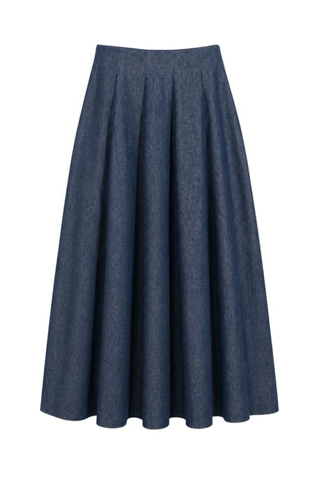 Hoge Taille A-Lijn Midi Jeansrok - Image 1