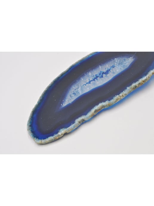 Steuer Modeschmuck Pendant with chain Achat-Anhänger blau oval - Image 3