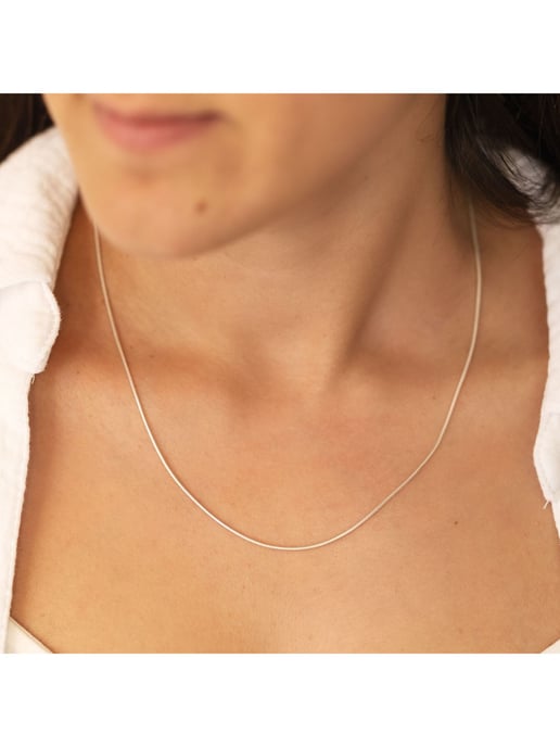 Zeeme Basic Necklace 925/- sterling silver snake chain - Image 1