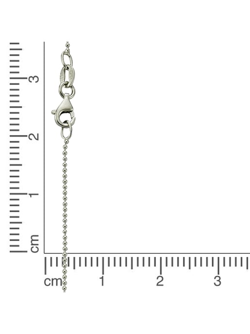 Zeeme Basic Necklace 925/- sterling silver rhodium-plated 45cm - Image 3