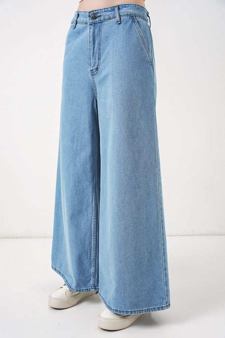 Hög midja vida jeans - Image 4
