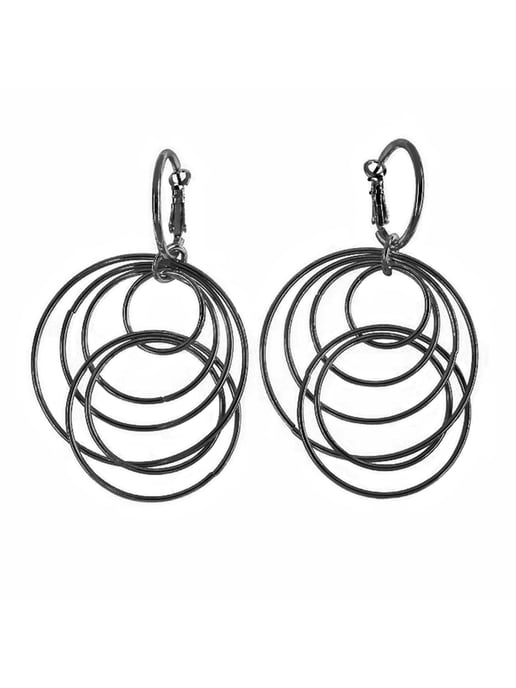 Steuer Modeschmuck Earrings Shiny blackened metal - Image 1