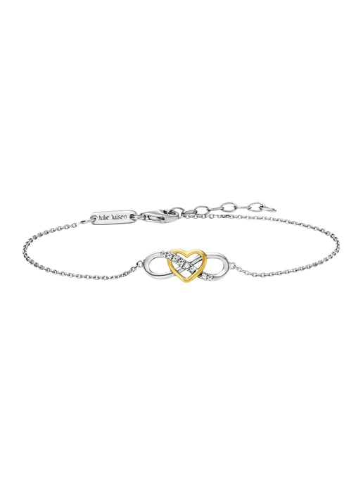Julie Julsen Bracelet 925/- Sterling silver rhodium-plated/gold-plated 8 zirconia - Image 1