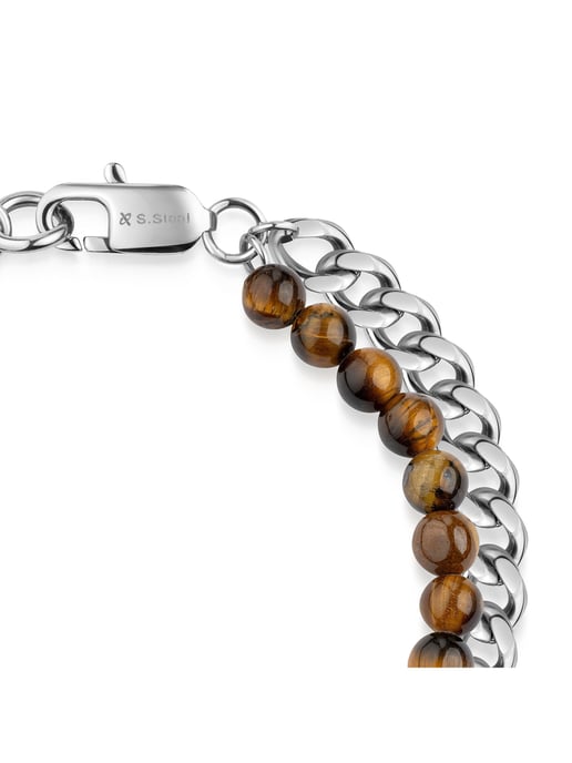 Zeeme Stainless Steel Bracelet Edelstahl Tigerauge - Image 2