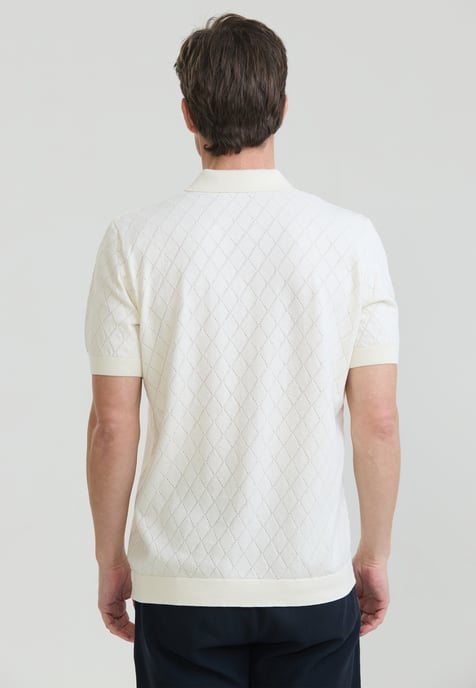 Shirt Short Sleeve Buttoned Basic Knit Shirt - Image 3