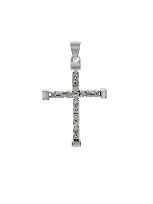 Zeeme Basic Trailer Silber 925 Kreuz-Motiv Königskette poliert 52mm - Image 2