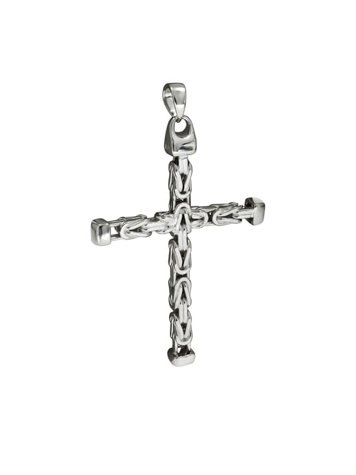 Zeeme Basic Trailer Silber 925 Kreuz-Motiv Königskette poliert 75mm - Image 1