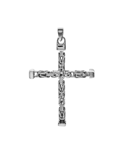 Zeeme Basic Trailer Silber 925 Kreuz-Motiv Königskette poliert 75mm - Image 2