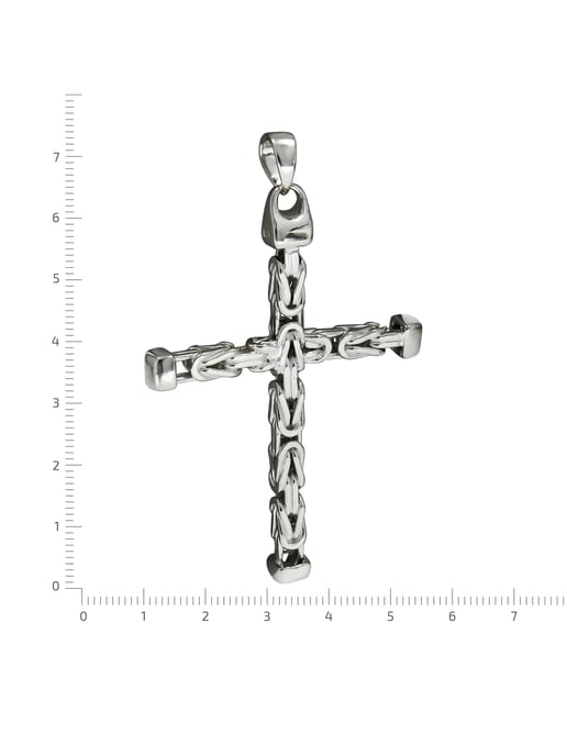 Zeeme Basic Trailer Silber 925 Kreuz-Motiv Königskette poliert 75mm - Image 3